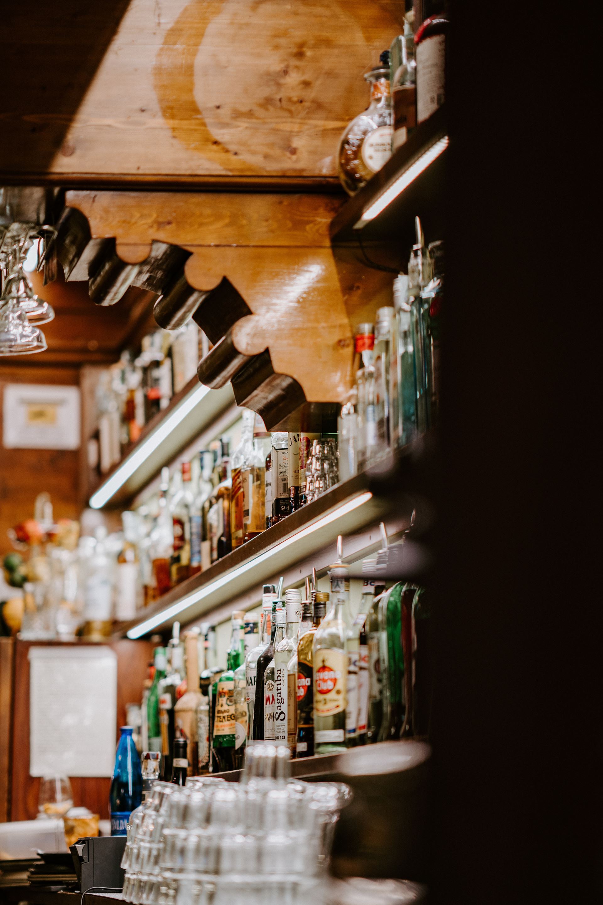 a close up of a bottle on the counter